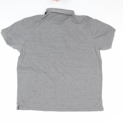 Portside Men's Grey 3XL Regular Fit Short Sleeve Polo Shirt
