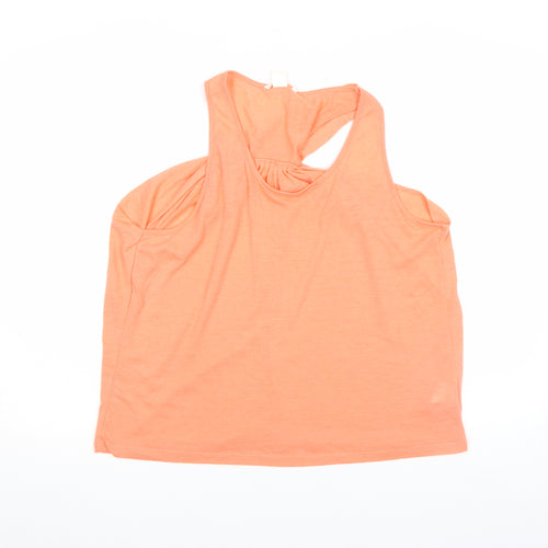 H&M Womens Orange Sleeveless Jersey Tank Top Size S