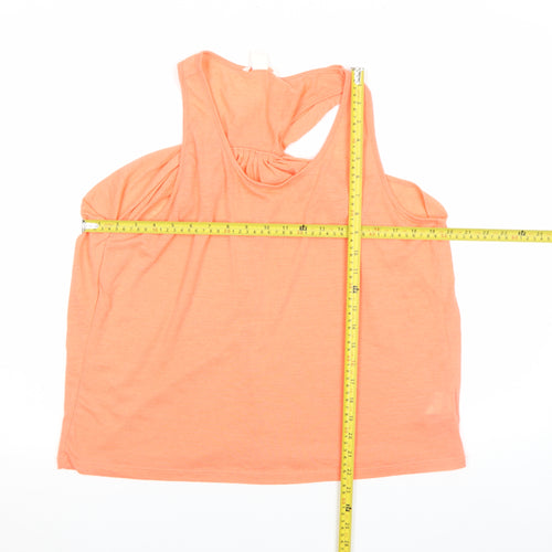 H&M Womens Orange Sleeveless Jersey Tank Top Size S
