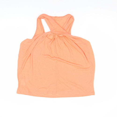 H&M Womens Orange Sleeveless Jersey Tank Top Size S