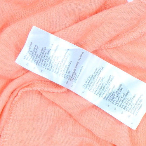 H&M Womens Orange Sleeveless Jersey Tank Top Size S