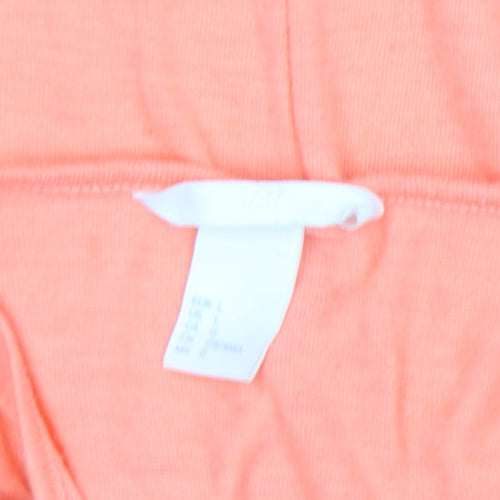 H&M Womens Orange Sleeveless Jersey Tank Top Size S