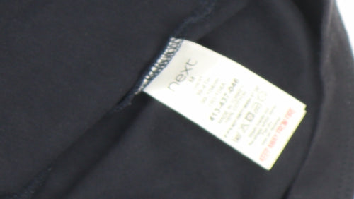 Next Men's Black Slim Fit Polo Shirt Size M Short Sleeve