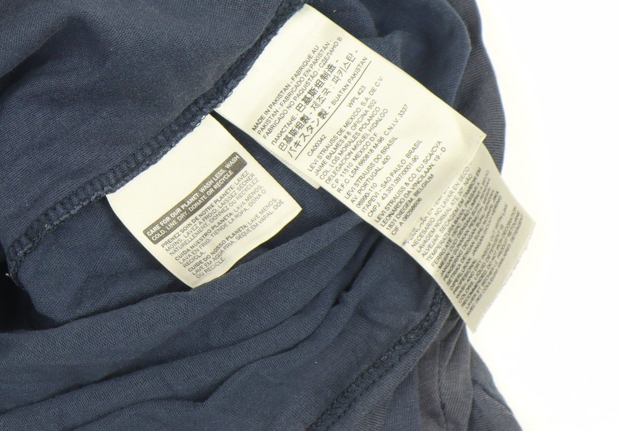 Levi's Men's Blue Graphic Logo Crew Neck T-Shirt Size M