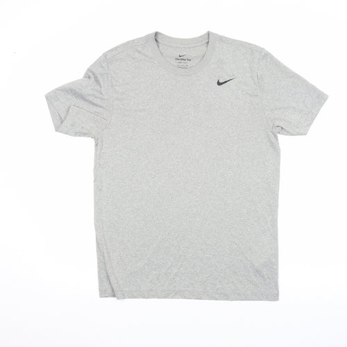 Nike Men's Grey Dri-Fit Athletic Short Sleeve Crew Neck T-Shirt Size S