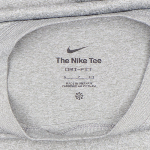 Nike Men's Grey Dri-Fit Athletic Short Sleeve Crew Neck T-Shirt Size S