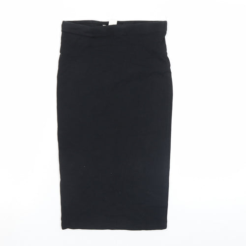 H&M Women’s Black XS Pencil Skirt Stretch Cotton Jersey