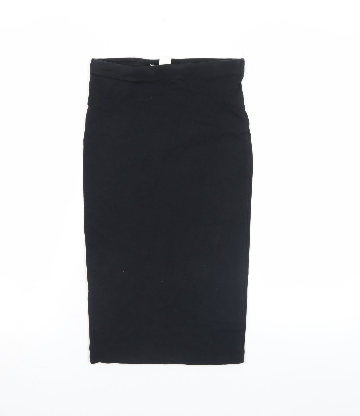H&M Women’s Black XS Pencil Skirt Stretch Cotton Jersey
