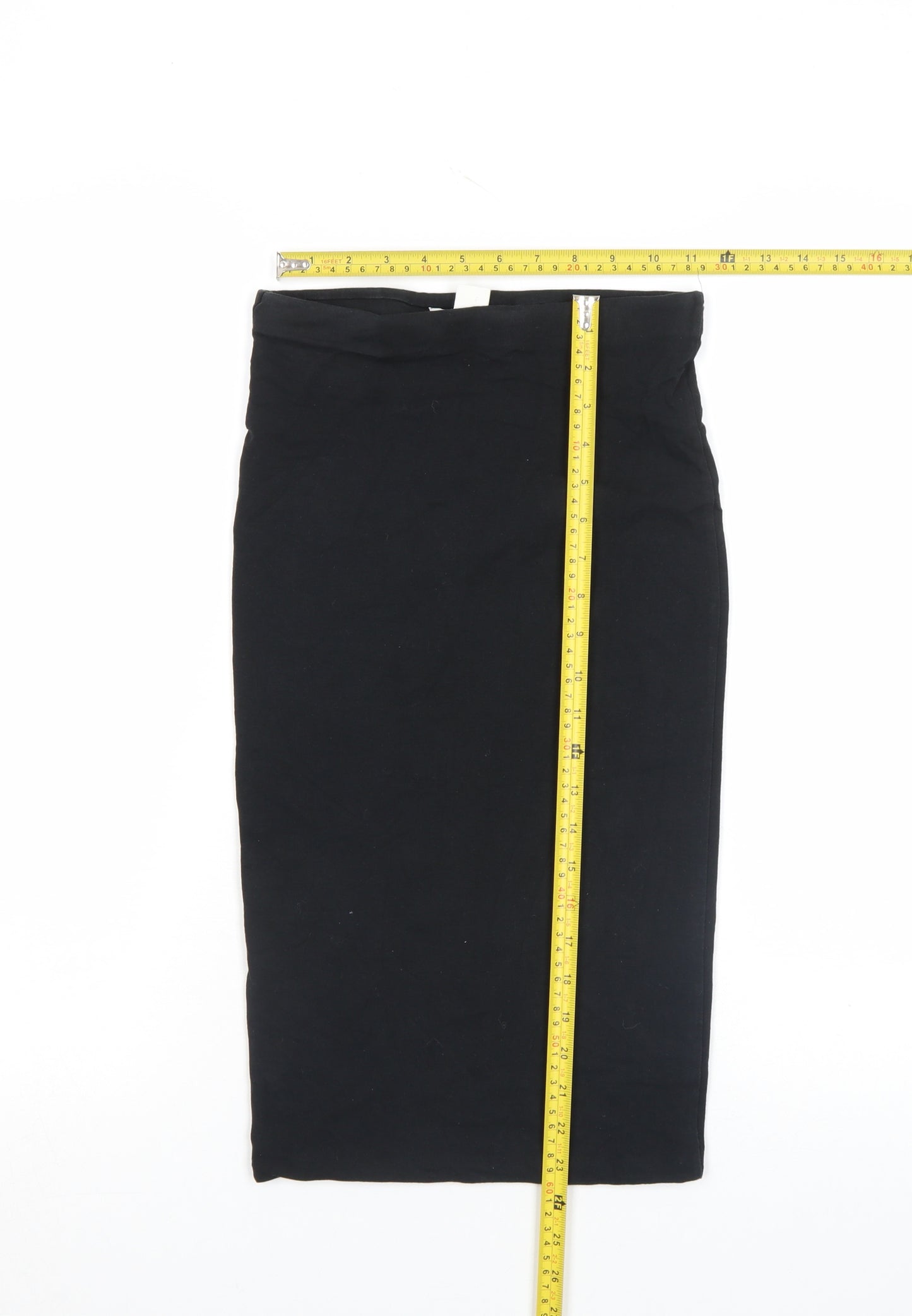 H&M Women’s Black XS Pencil Skirt Stretch Cotton Jersey