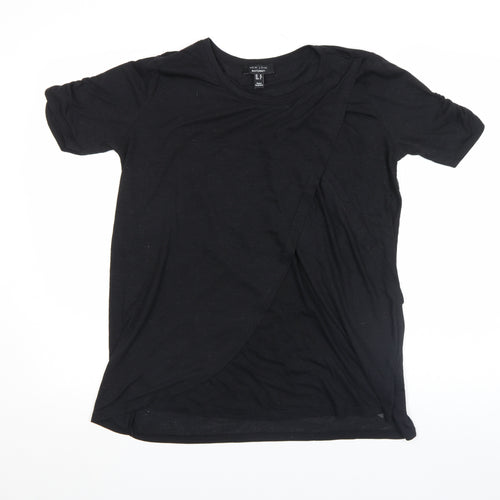New Look Women Black Maternity Stretch Jersey T-Shirt Size 10
