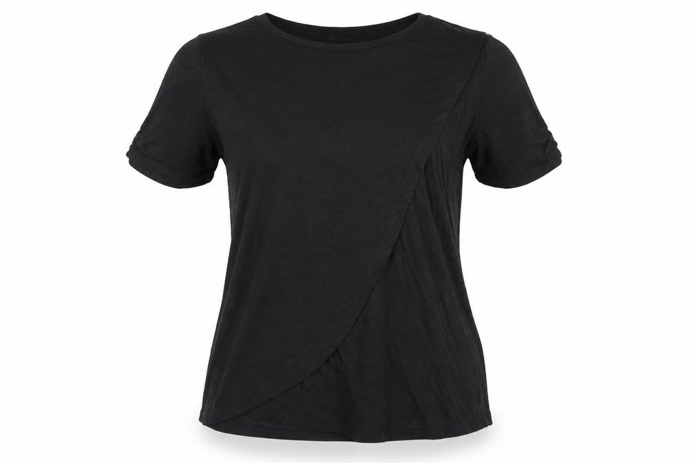 New Look Women Black Maternity Stretch Jersey T-Shirt Size 10