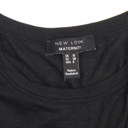 New Look Women Black Maternity Stretch Jersey T-Shirt Size 10