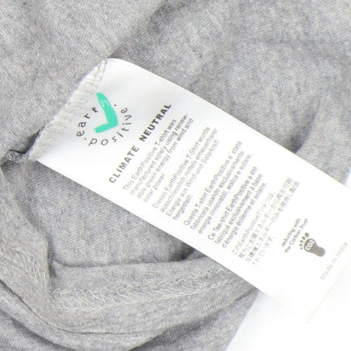 Earth Positive Girls Grey Totoro Graphic T-Shirt Size S Organic Cotton