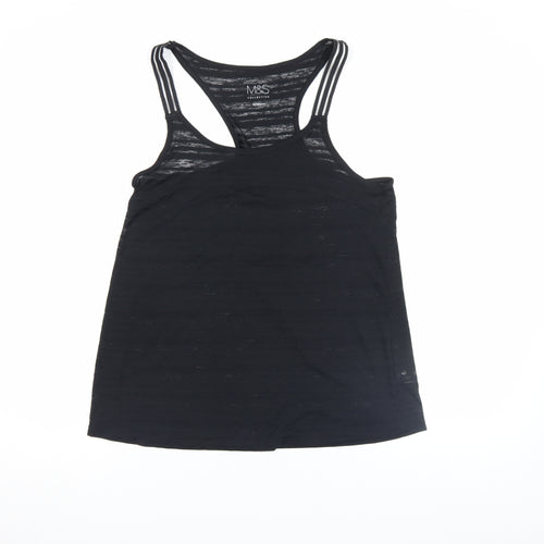 Marks and Spencer Womens Black Racerback Tank Top Size 10