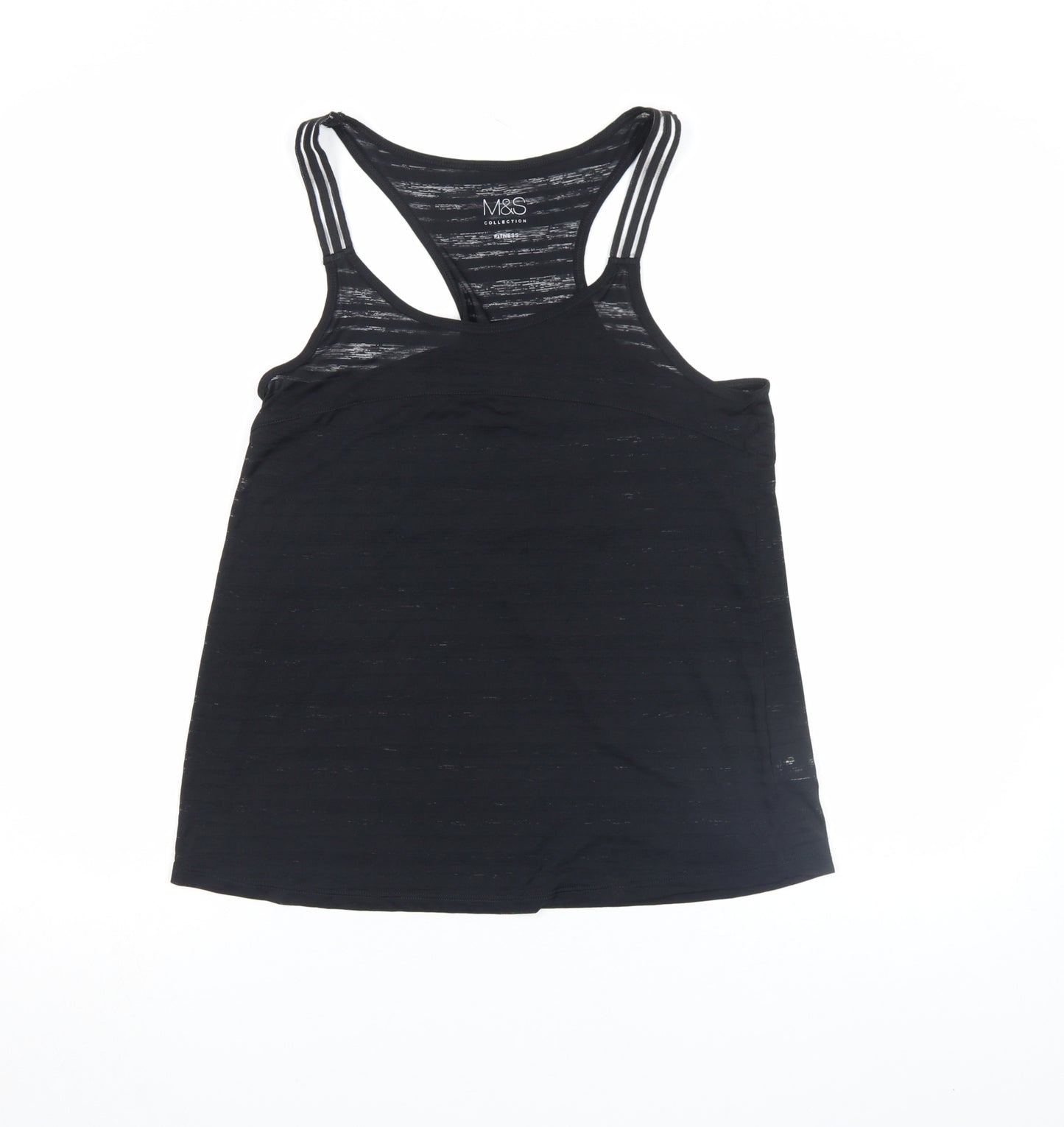 Marks and Spencer Womens Black Racerback Tank Top Size 10