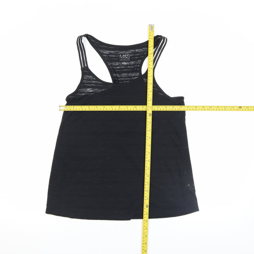 Marks and Spencer Womens Black Racerback Tank Top Size 10