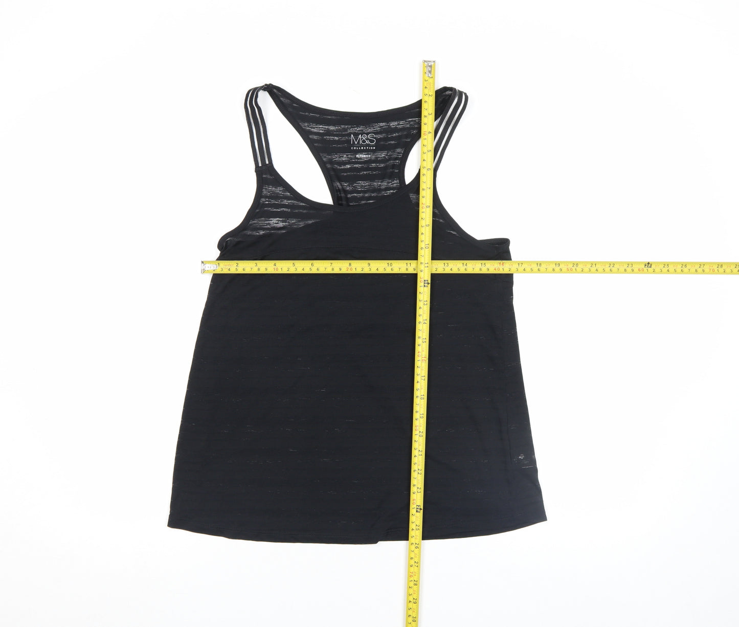 Marks and Spencer Womens Black Racerback Tank Top Size 10