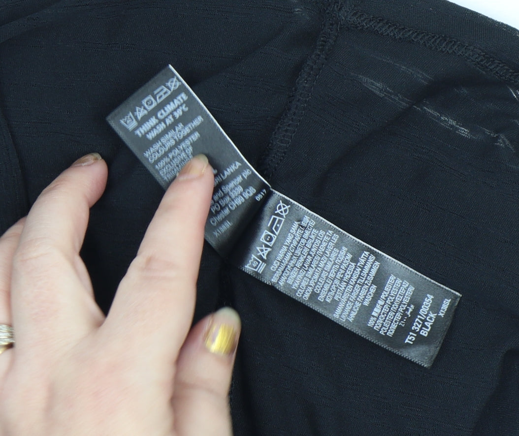 Marks and Spencer Womens Black Racerback Tank Top Size 10