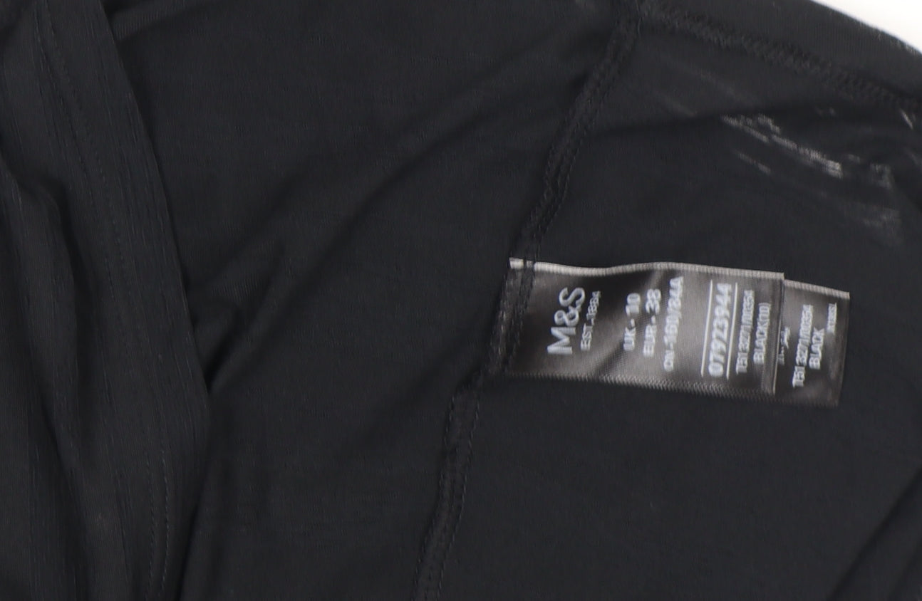 Marks and Spencer Womens Black Racerback Tank Top Size 10