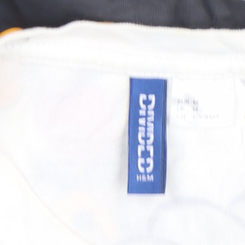 H&M Divided Women's White Mickey Mouse Sleeveless Cropped T-Shirt M