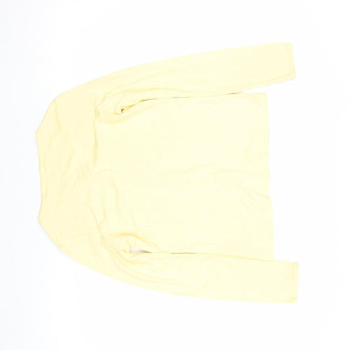 Next Women's Yellow Long Sleeve Cotton Button-Up Top UK 8