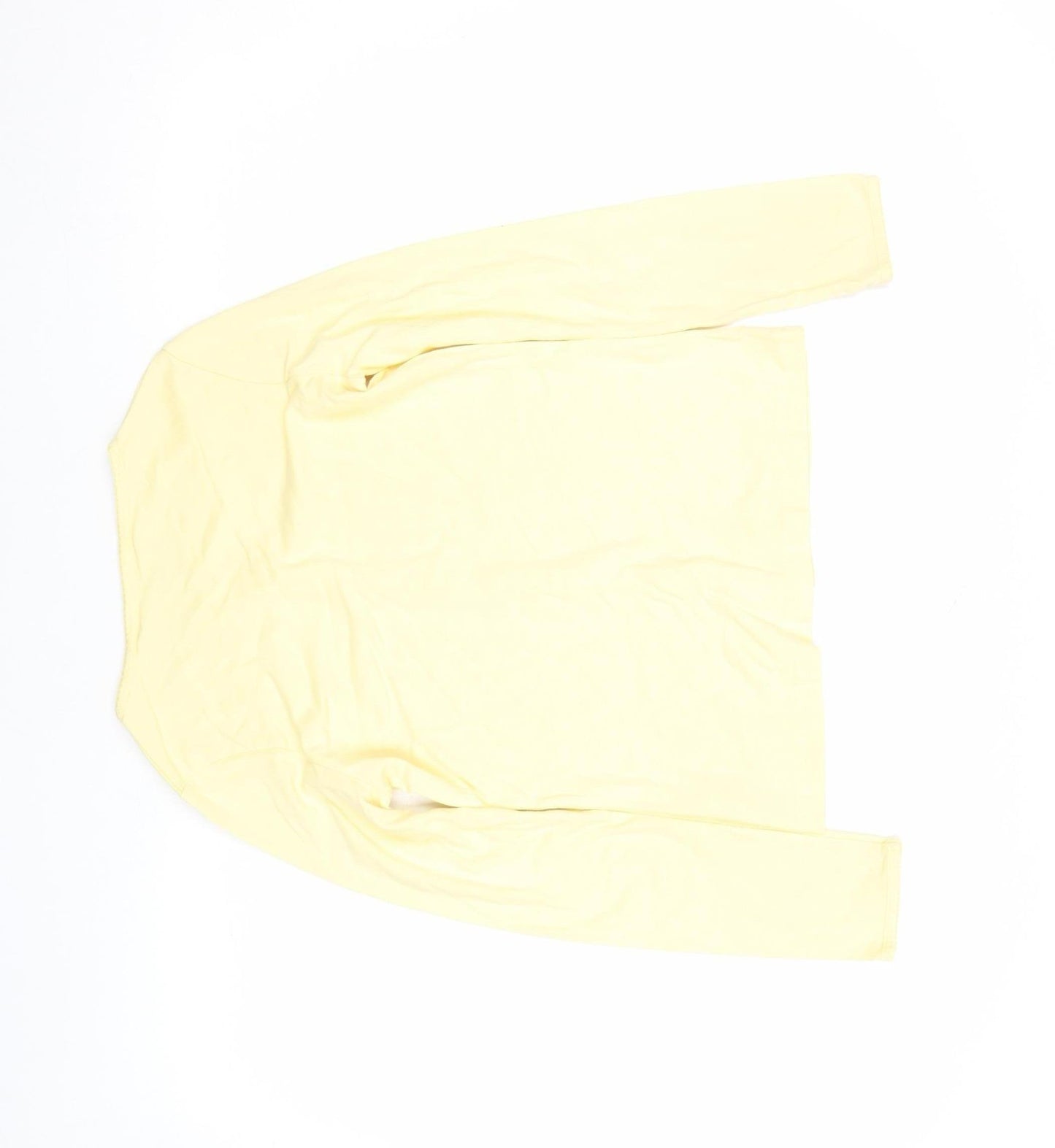 Next Women's Yellow Long Sleeve Cotton Button-Up Top UK 8