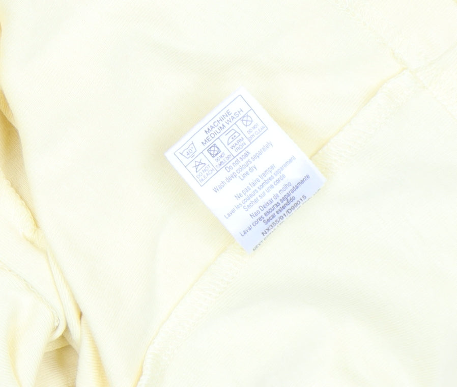 Next Women's Yellow Long Sleeve Cotton Button-Up Top UK 8