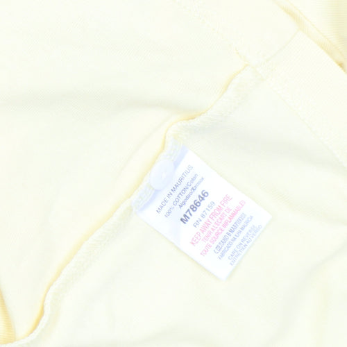 Next Women's Yellow Long Sleeve Cotton Button-Up Top UK 8