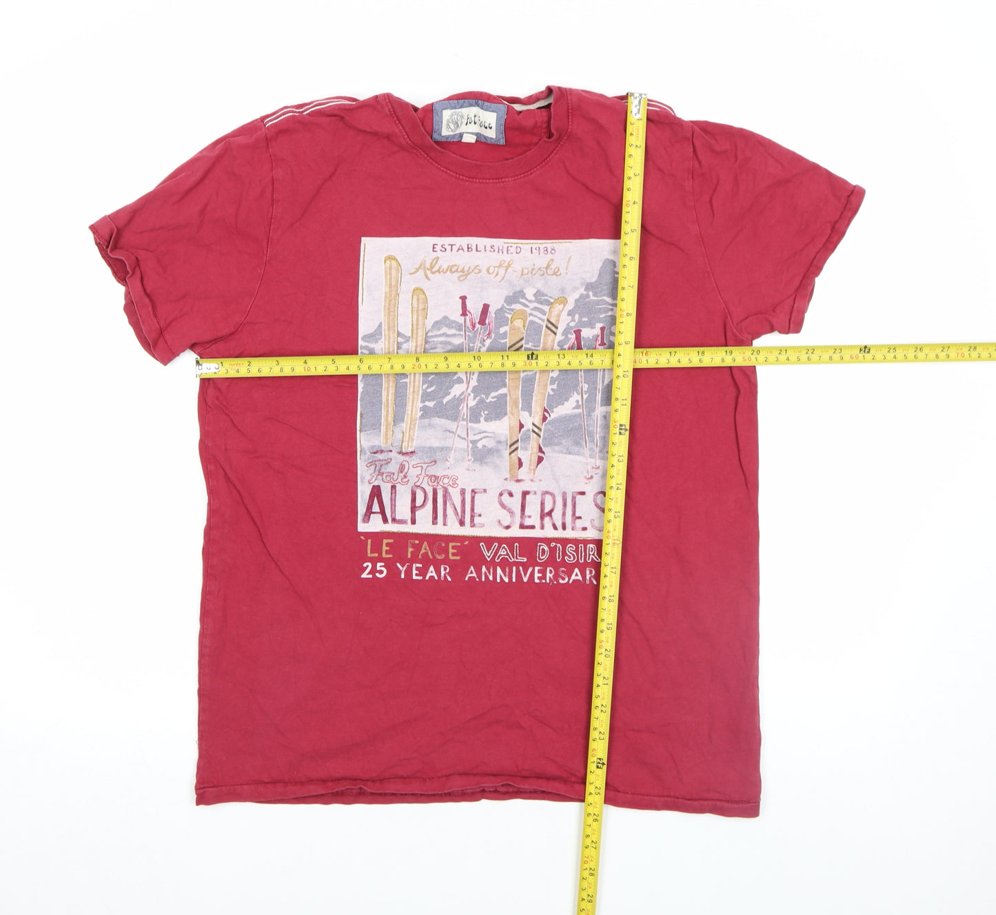 Fat Face Men's Red Cotton Alpine Graphic T-Shirt M