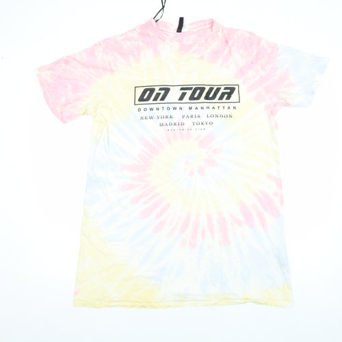 H&M Divided Women's Multicoloured Tie Dye T-Shirt Dress Size S
