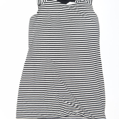 Lopez West Women’s Black Striped Bodycon Knee Length Dress Size 16
