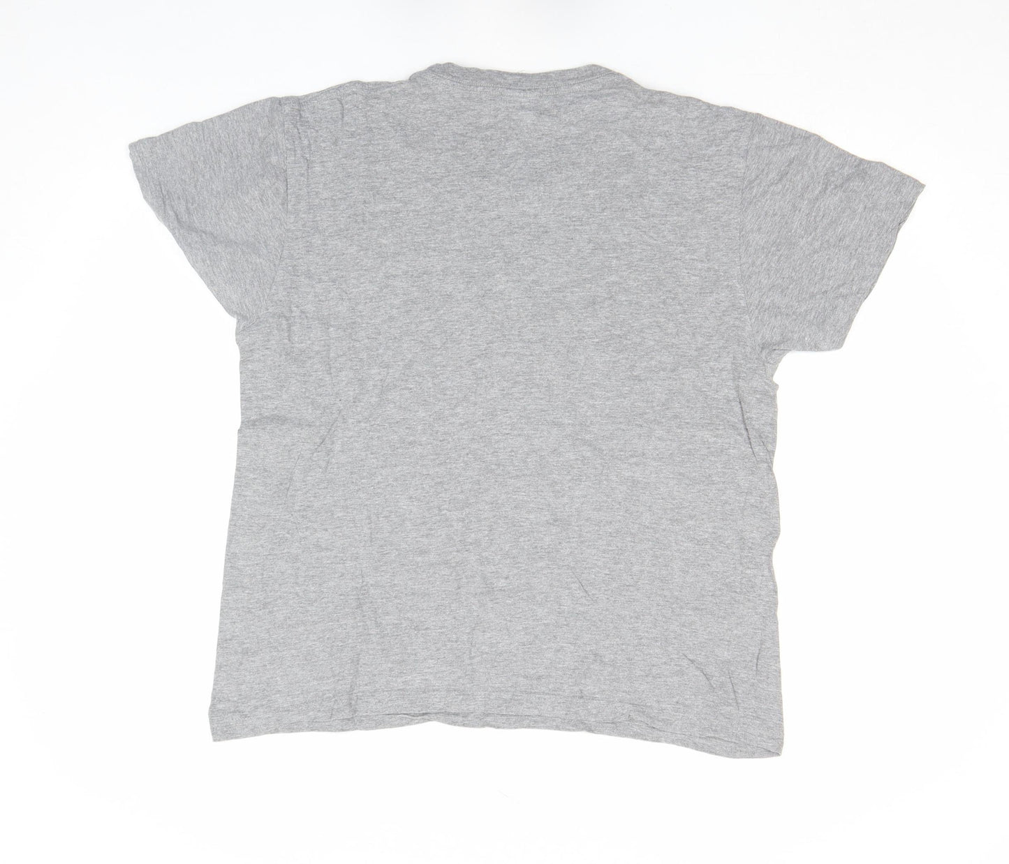 Stedman Women's Grey Cotton Cat Print Short Sleeve T-Shirt M