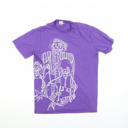 Avalaan Purple Graphic Short Sleeve Cotton T-Shirt M Women's