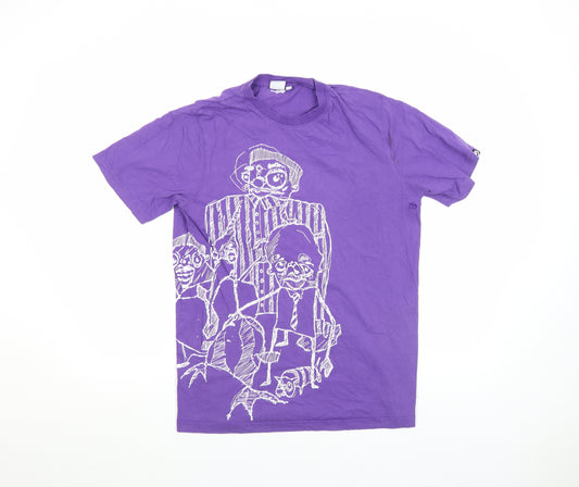 Avalaan Purple Graphic Short Sleeve Cotton T-Shirt M Women's