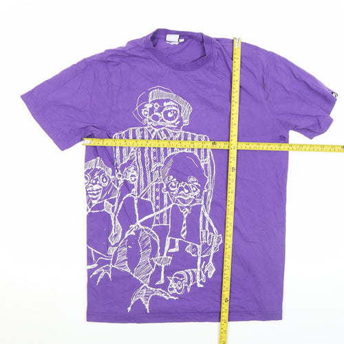 Avalaan Purple Graphic Short Sleeve Cotton T-Shirt M Women's