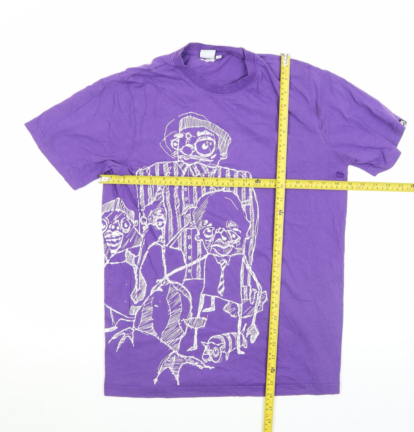 Avalaan Purple Graphic Short Sleeve Cotton T-Shirt M Women's