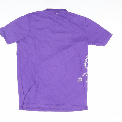 Avalaan Purple Graphic Short Sleeve Cotton T-Shirt M Women's