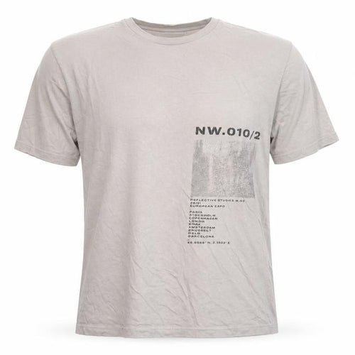 Topman Men's Grey Graphic Print Crew Neck T-Shirt Size M