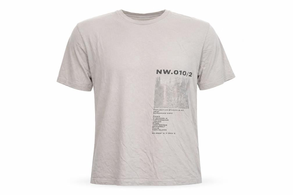 Topman Men's Grey Graphic Print Crew Neck T-Shirt Size M
