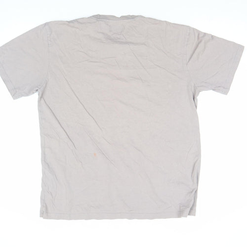 Topman Men's Grey Graphic Print Crew Neck T-Shirt Size M