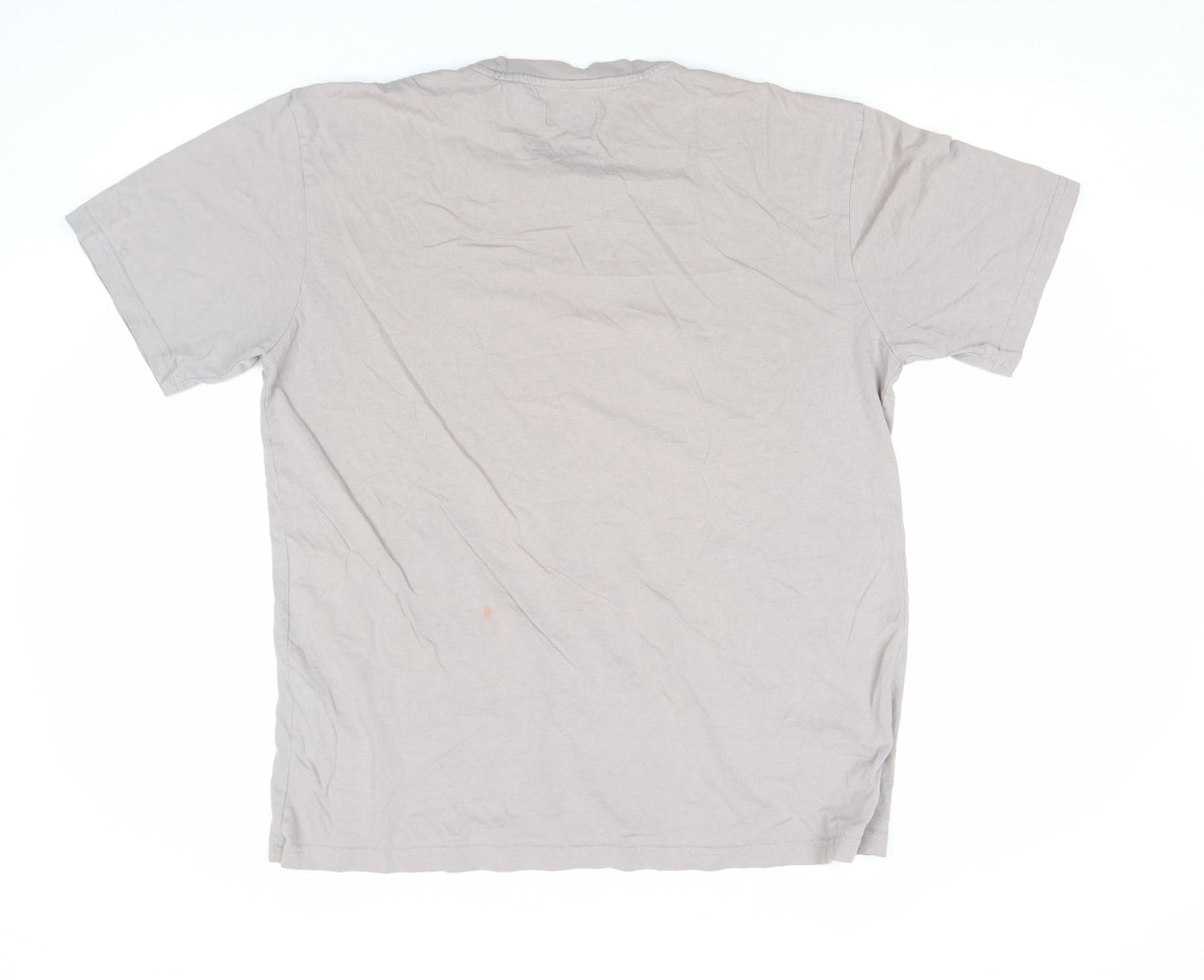 Topman Men's Grey Graphic Print Crew Neck T-Shirt Size M