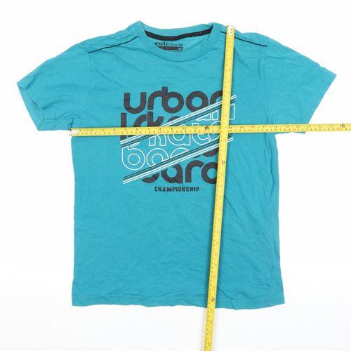 Cole Men's Blue Slim Fit Skateboard Graphic T-Shirt M