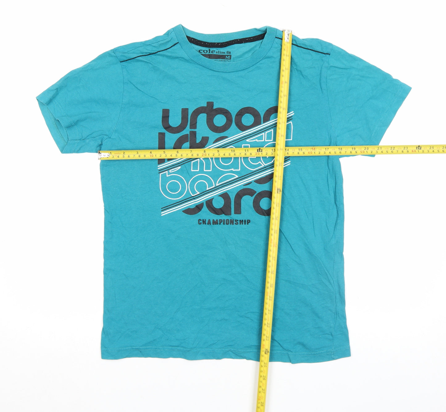 Cole Men's Blue Slim Fit Skateboard Graphic T-Shirt M