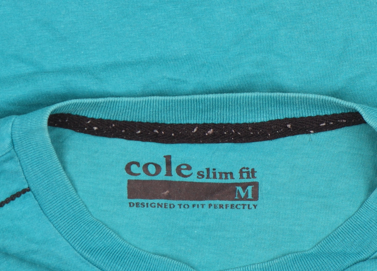 Cole Men's Blue Slim Fit Skateboard Graphic T-Shirt M