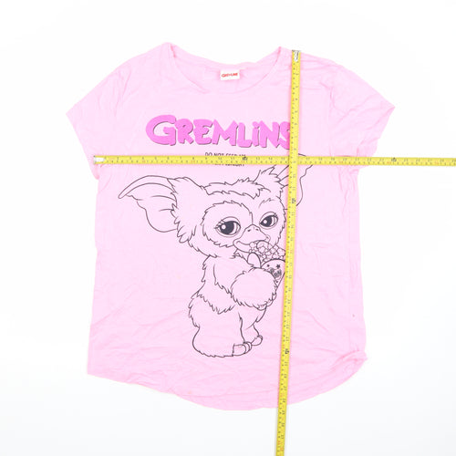 Gremlins Womens Pink 2XL Short Sleeve Cotton Movie T-Shirt