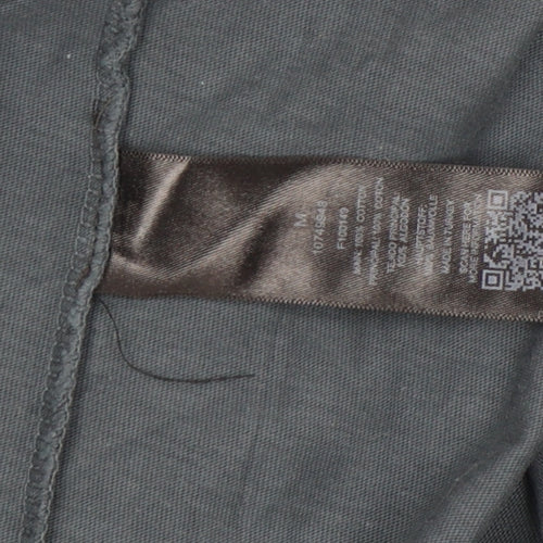 Crooked Tongues Mens Grey Funny Cartoon Graphic T-Shirt Size M