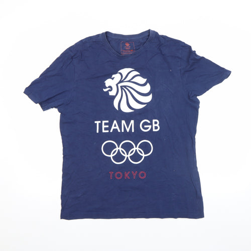 Team GB Tokyo Olympics Navy Short Sleeve Cotton Men's T-Shirt M