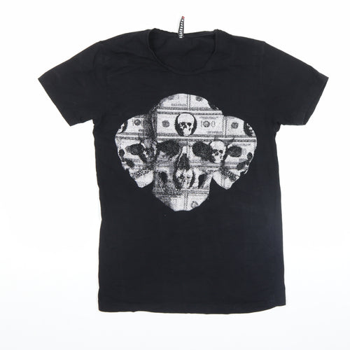 Blackrock Unisex Black Skull Graphic Short Sleeve Cotton T-Shirt 2XL