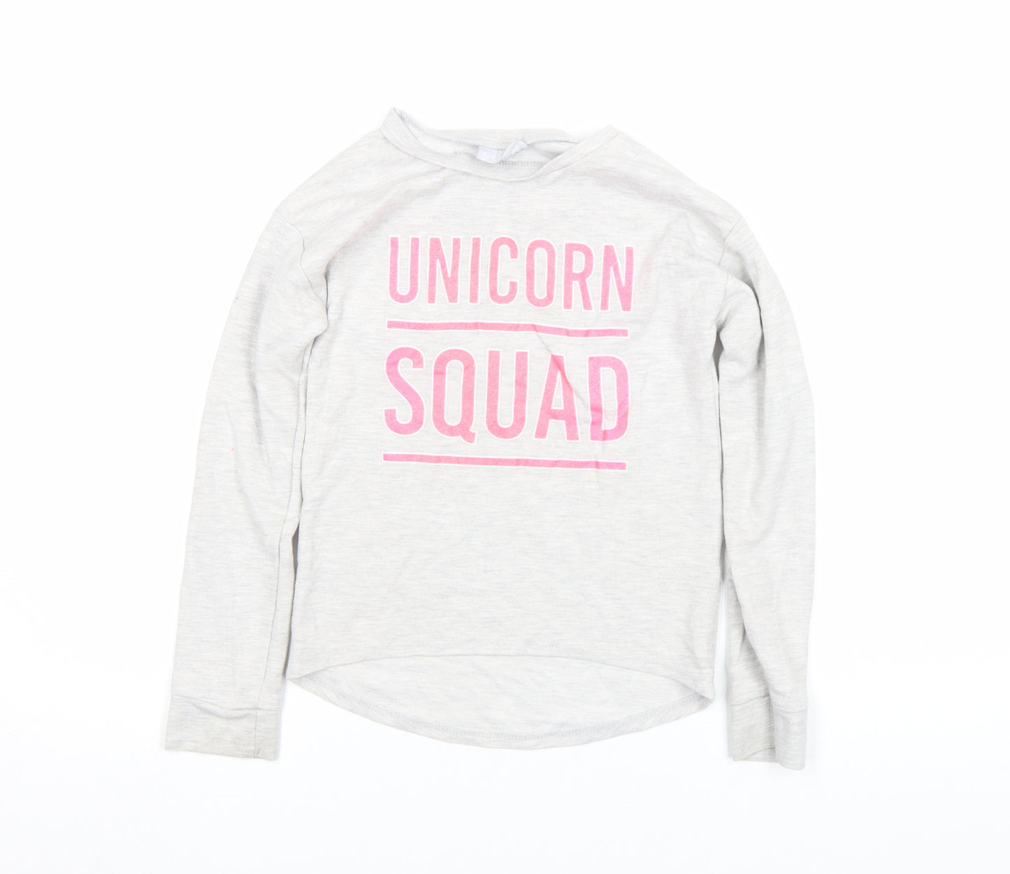 I Love Girlswear Unicorn Squad Grey Long Sleeve T-Shirt 9 Years