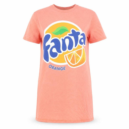 H&M Women’s Pink Fanta Graphic Nightshirt XS Cotton T-Shirt Style
